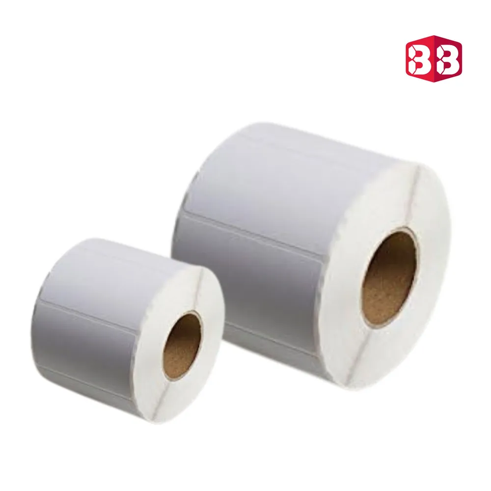 Box Brother Direct Thermal Barcode Labels 2x1 Inches 50mmx25mm - 1,000 White Self-Adhesive Stickers for Barcode and Shipping