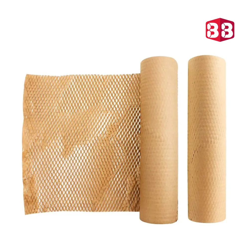 Box Brother Eco-Friendly Paper Bubble Wrap 15-Inch - 20m, 100m, and 250m Rolls for Sustainable Packaging