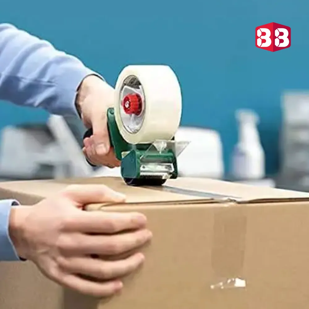 Box Brother Heavy-Duty Self-Adhesive BOPP Cello Tape – 2 Inch x 220 Meter Long Roll for Industrial Packaging