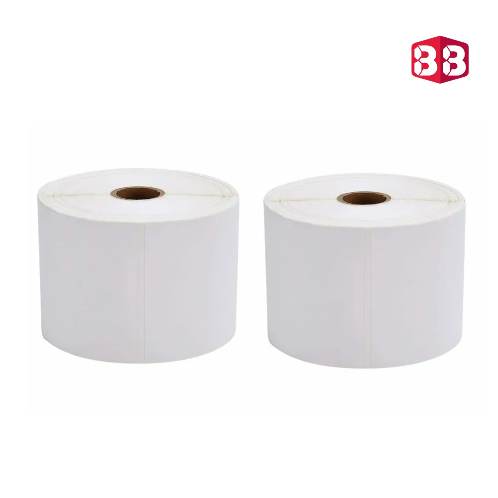 Box Brother Direct Thermal Barcode Labels 3x5 Inches 75mmx125mm - 400 White Self-Adhesive Stickers for Shipping and Packaging
