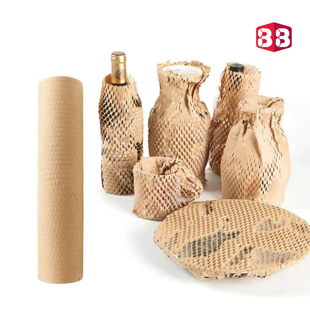 Box Brother Eco-Friendly Paper Bubble Wrap 15-Inch - 20m, 100m, and 250m Rolls for Sustainable Packaging