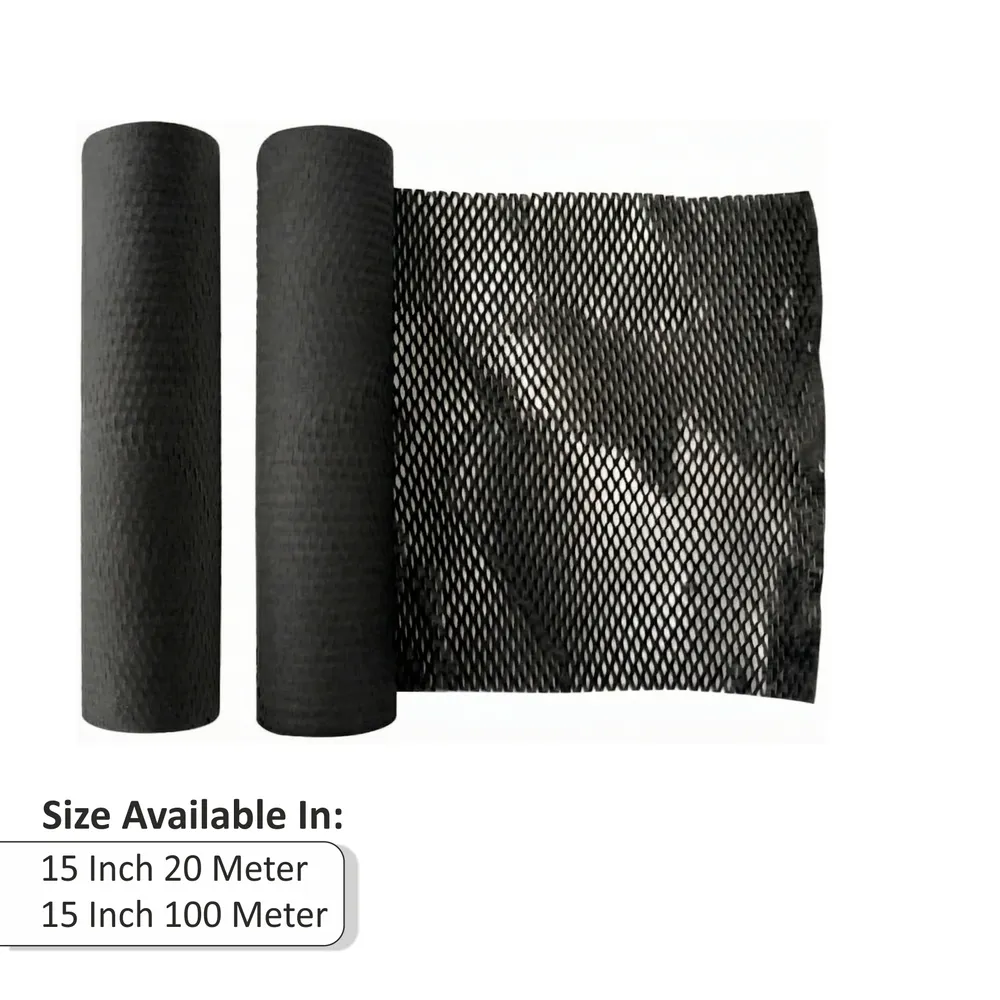 black paper bubble wrap