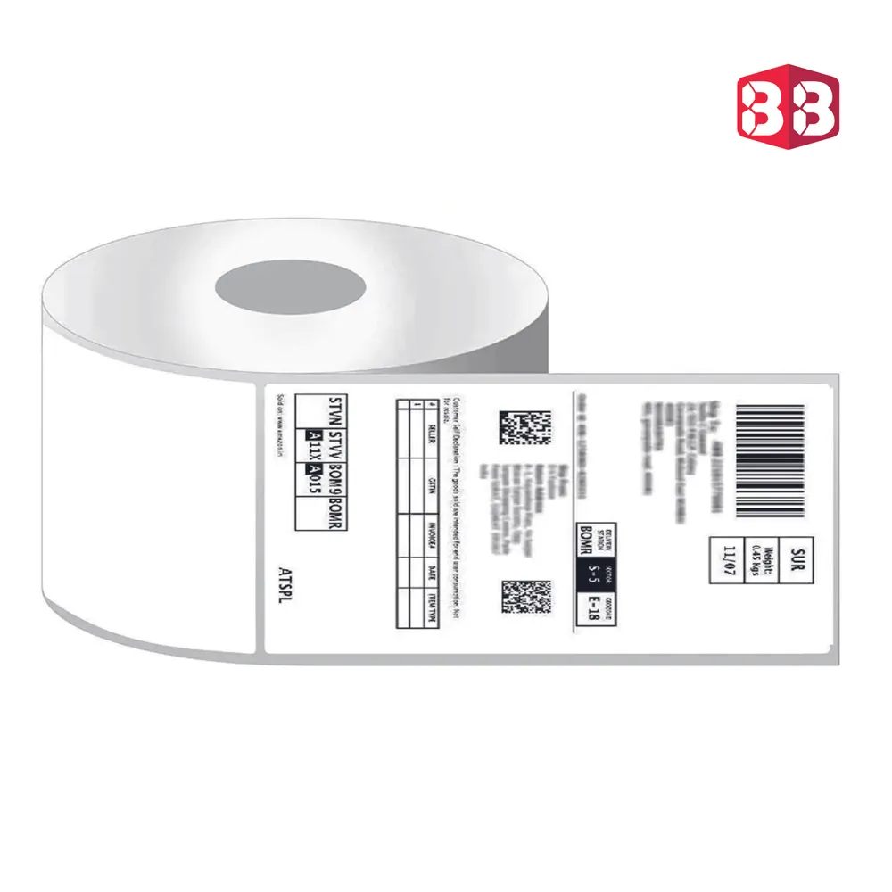 Box Brother Direct Thermal Barcode Labels 3x5 Inches 75mmx125mm - 400 White Self-Adhesive Stickers for Shipping and Packaging