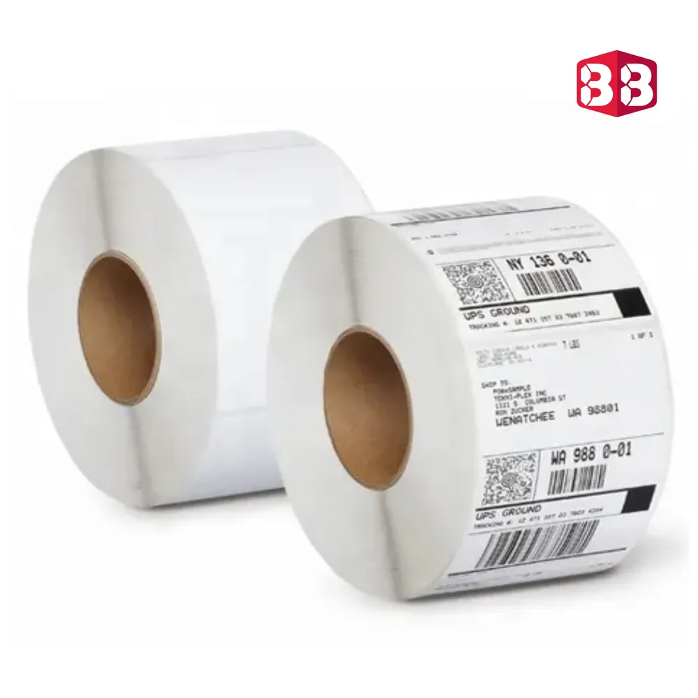 Box Brother 4x6 Inches Direct Thermal Shipping Labels - White Self-Adhesive Stickers Compatible with TSC, Zebra, Xprinter