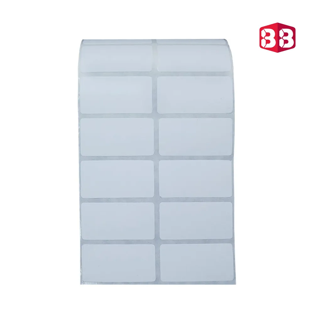 Box Brother Direct Thermal Barcode Labels 1x2 Inches 25mmx50mm - 2,000 White Self-Adhesive Stickers for Packaging