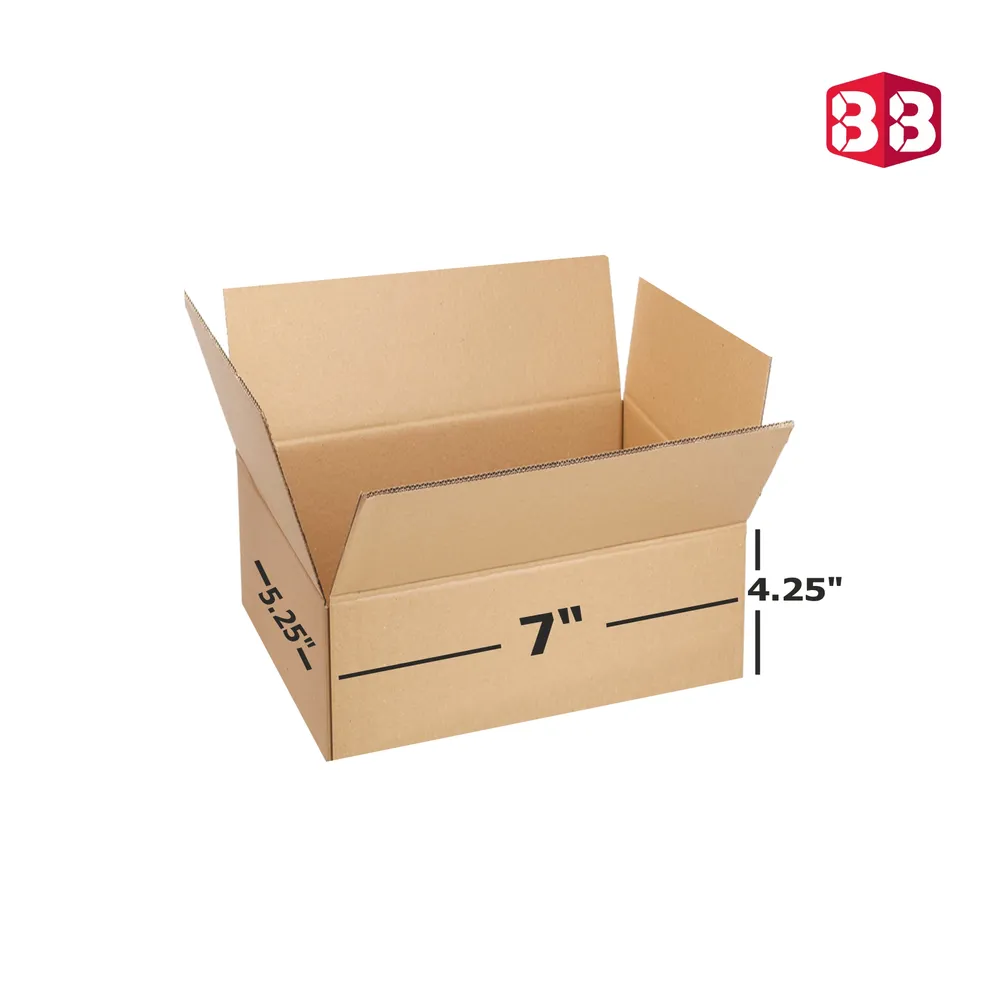 Buy 3 Ply Corrugated Box 7x5.25x4.25 Inch - Brown Kraft Packaging Box by Box Brother