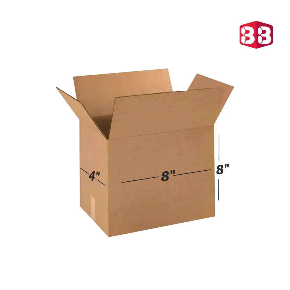 8x4x8 Inch 3 Ply Tall Corrugated Box for Bottle and Vertical Packaging by Box Brother