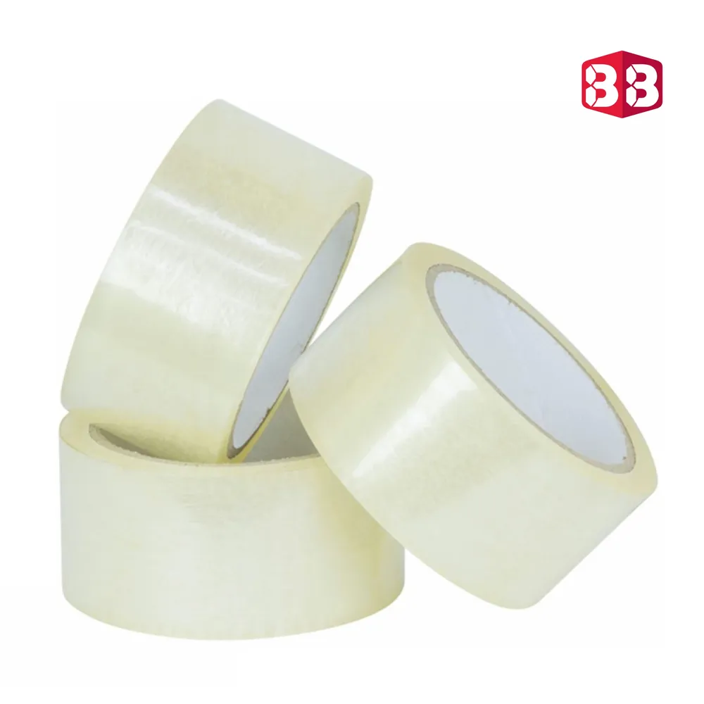 Box Brother Heavy-Duty Self-Adhesive BOPP Cello Tape – 2 Inch x 220 Meter Long Roll for Industrial Packaging