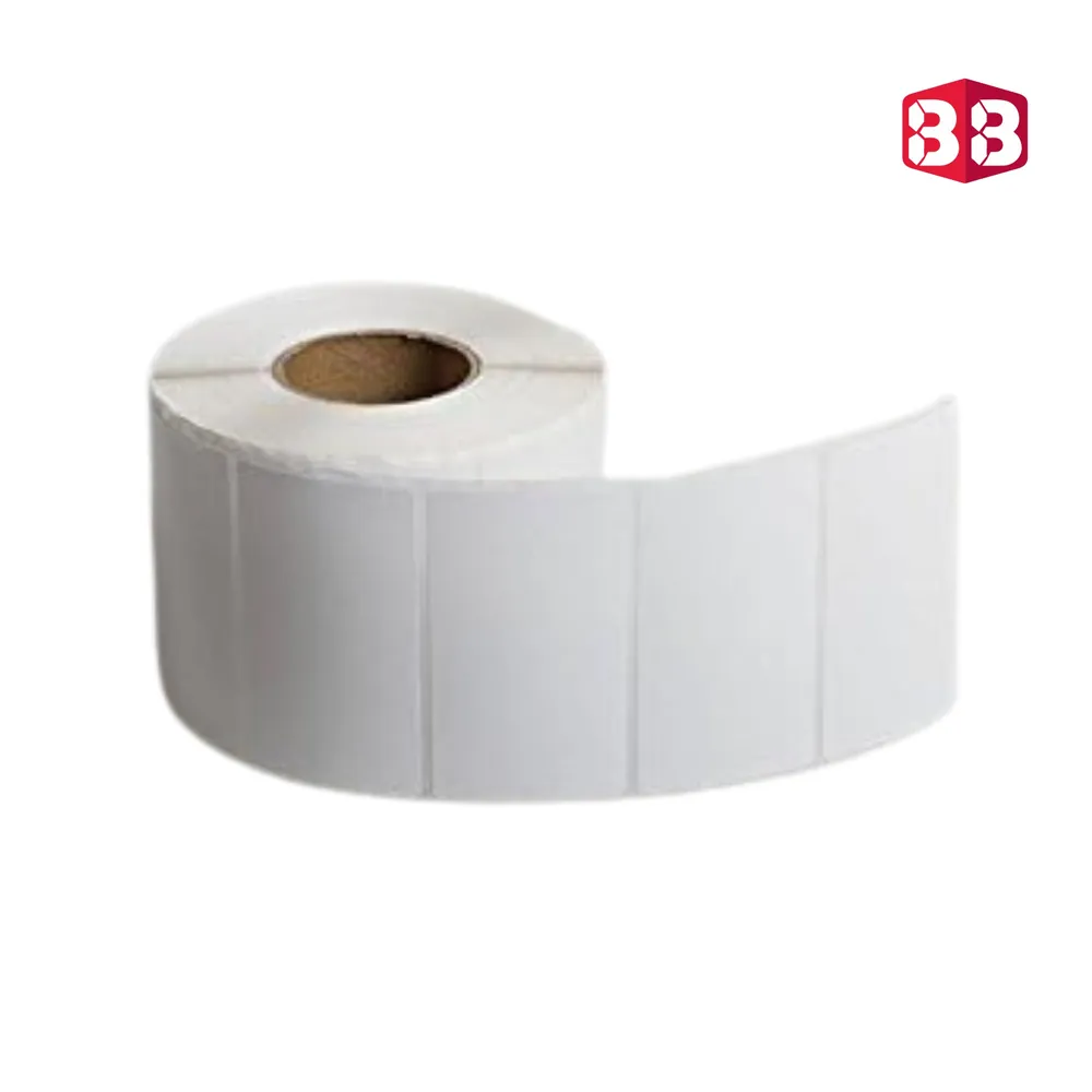 Box Brother Direct Thermal Barcode Labels 2x1 Inches 50mmx25mm - 1,000 White Self-Adhesive Stickers for Barcode and Shipping