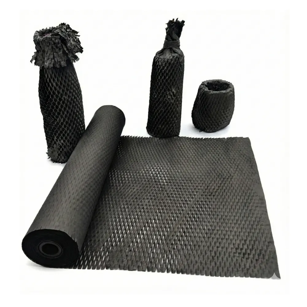 black paper bubble wrap