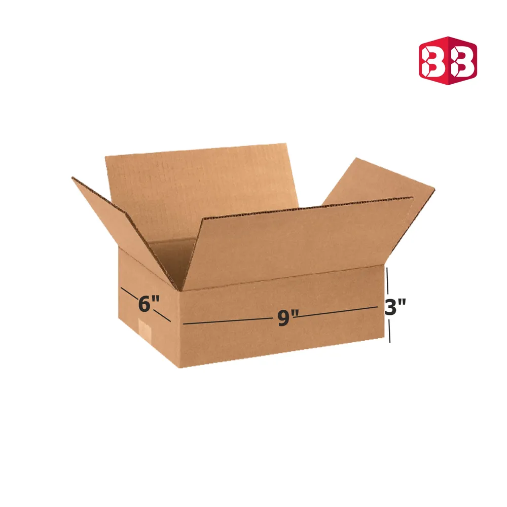 9x6x3 Inch 3 Ply Brown Corrugated Box – Medium Kraft Packaging