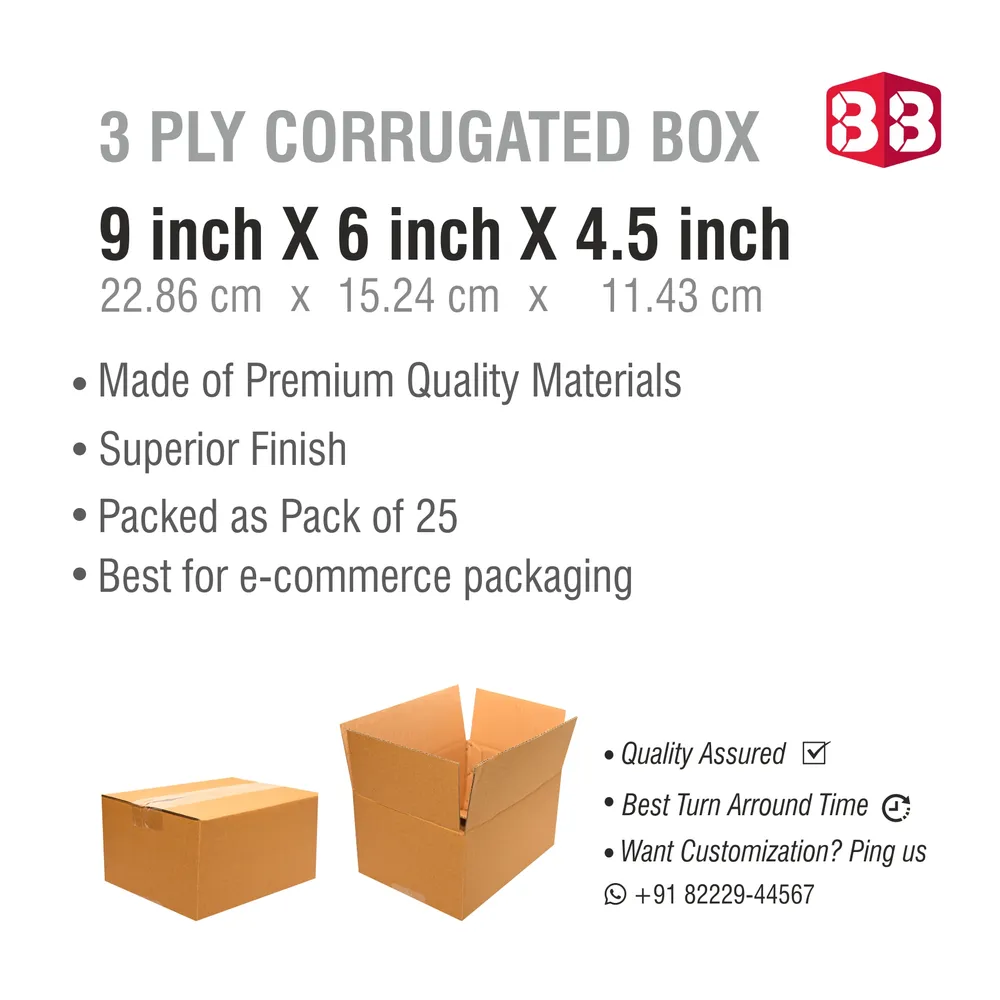 9x6x4.5 Inch Corrugated Box – Box Brother Packaging Solution